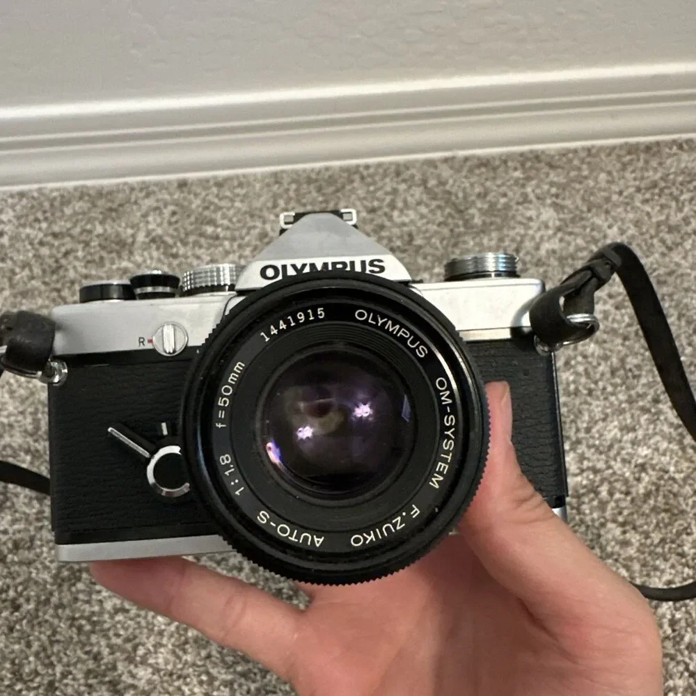 [N MINT] Olympus OM-1n Film Camera & G. Zuiko Auto-S 50mm F/1.8 Lens From Japan